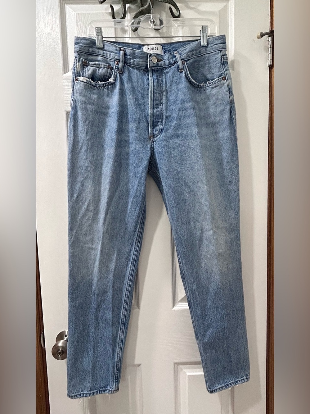 Agolde Fen high rise button fly tapered jeans